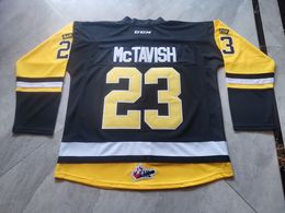 Hockey jerseys Physical photos Brantford 23 MASON MCTAVISH Men Youth Women High School Size S-6XL or any name and number jersey