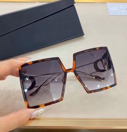 Square Ovesize Sunglasses Havana Grey Shaded occhiali da sole women oversized sunglasses Shades New with box4518980