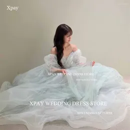Party Dresses XPAY Elegant Mint Green V Neck Prom Korea Lady Spaghetti Straps Evening Gown Outdoor Po Shoot Wedding