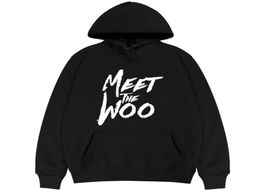 Men039s Hoodies Sweatshirts MEET THE WOO Smoke Rapper Print Streetwear Men Women Fashion Oversized Hoodie Harajuku Unisex Tra1260733