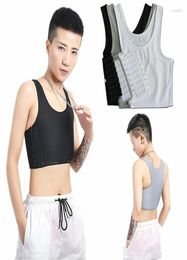 Women039s Shapers Women039s Breathable Buckle Short Chest Breast Binder Vest Tops Corset Lesbian Tomboy Cosplay Bandage Side9079334