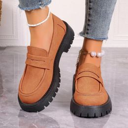 Casual Shoes 2024 Sneakers Women Plus Size Loafers British Style Platform Office Light Designer Zapatos De Mujer