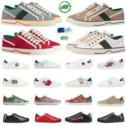 Men Women Casual Shoes Designer Sneaker Luxury Fashion Low Flat Ace Tiger Embroidered Black White Green Red Stripes Platform Walking Shoe Trainer Sports Sneakers