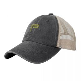 Atlantic Records basic t-shirt denim net baseball cap hat Bobble hat womens sun hat 240430