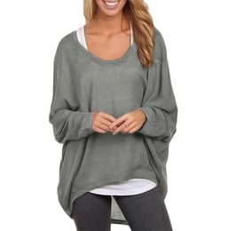 Spring T Shirt XXXL 5XL Plus Size Women TShirt Oversize Casual Loose Batwing Long Sleeve Tops female Jumper Pullover tunic Y200117420075