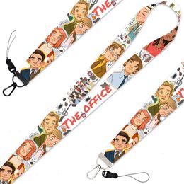 movie film office members Keychain ID Credit Card Cover Pass Mobile Phone Charm Neck Straps Badge Holder Keyring Accessories 2333