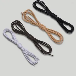 Shoe Parts Wholesale Dropship Fashion Casual Leather Shoes Shoelaces For Men And Women Round Boots Thin White Black Brown