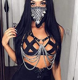 Bras Sexy Body Harness Woman Chain Top Punk Rock Leather Belt Club Festival Fashion Jewellery Goth Accessories6651946