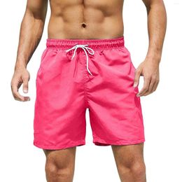 Women's Swimwear Men's Spring And Summer Solid Color Drawstring Quick Drying Running Shorts For Men Beach Short Cotton With Pockets