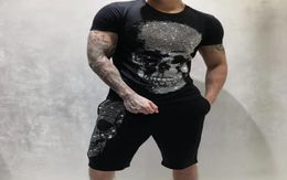 PP Rock Style Summer Men Designer T shirt Diamond Skull Brand clothing fashion t shirts Women Tshirt high quality Hip Hop Tees 208371384