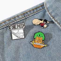 Kids japanese cartoon one piece characters enamel pin Cute Anime Movies Games Hard Enamel Pins Collect Metal Cartoon Brooch Backpack Hat Bag Collar Lapel Badges