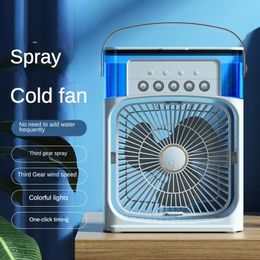 Portable humidifier fan air conditioner for household small air cooler water-cooled portable air conditioner suitable for Office 3-speed fans 240429