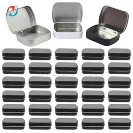Storage Bottles 30pcs 2.3x1.8x0.6 Inch Metal Rectangular Empty Hinged Tins 10-Pack Home Containers Organiser Mini Box With Lid