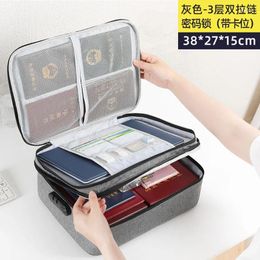 Storage Bags Multi Layer Certificate Bag Household Large Capacity Document Passport Function Travel Waterproof File Sorting