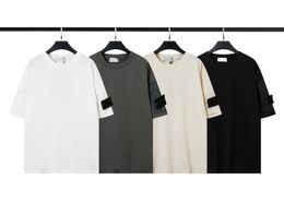 Designer Tshirts Cotton Solid Tshirts Mens Short Sleeve Fashion Brand Trend White Black Clothing Pocket windbreaker Tees Summer