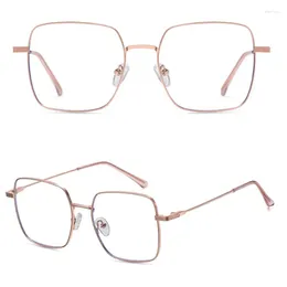 Sunglasses Frames 2024 Simple Big Square Stainless Steel Optical Frame Myopia Glasses Selling Nice Men Women Eyewear