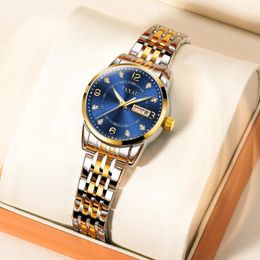 Principais relógios de pulso Taxau Top Brand Fashion Quartz Watch for Women Women Stoxless Lady Wrist