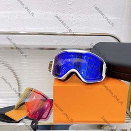 Projektant Louiseviution Goggles Luksusowe narty okulary przeciwsłoneczne Profesjonalne najwyższej jakości różowe szklanki niebieskie podwójnie warstwy odporne na mgły zimowe narciarstwo śniegu na świeżym powietrzu 111