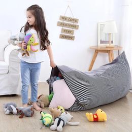 Storage Bags Stripe Large Capacity Knitting Kids Clothing Moving Organisers Crystal Fleece Thick Handheld Toy Tote Bag