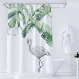 Shower Curtains Nordic Minimalism Style Curtain Plant Leaves Fabric Waterproof Bathroom Accessories Bath Screen Decor For Bathtub