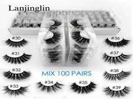 whole 3d mink false eyelashes 20304050100 pairs fluffy wispy fake lashes natural long makeup lash extension in bulk CX20087321511