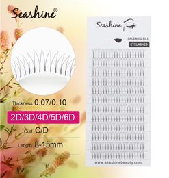 Seashine Premade Fans Russia Volume Lashes Long Stem False Eyelashes 2D Eyelashes Extension Premade Volume Fans Mink Eyelashes Mak2975402