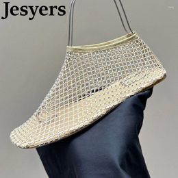 Casual Shoes Spring Autumn Solid Color Mesh Crystal Hollow Out Flat Women's Simple Versatile Roman Vacation Dress