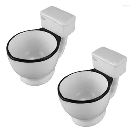 Mugs 2X Novelty Toilet Ceramic Mug With Handle 300Ml Coffee Tea Milk Ice Cream Cup Funny For Gifts
