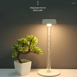 Table Lamps Touch LED I-shaped Desk Lamp Dimmable USB Rechargeable Romantic Night Light Restaurant El Ins Bedside