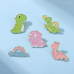 Brooches Tyrannosaurus Cartoon Dragon Dinosar Enamel Pins Clothing Backpack Lapel Badges Jewellery Accessories For Unisex Gift