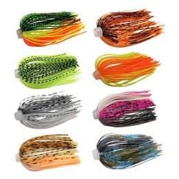 Baits Lures 5 pieces/batch 88 strands 64mm silicone skateboard elastic hole umbrella skateboard fishing accessories Buzzbaits rotating baitQ240517