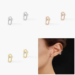 Stud Luxury Brand 925 Silver Earrings Single Exquisite Charming Birthday Gift for Women Q240517