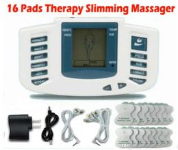 Electrical Stimulator Full Body Relax Muscle Therapy Massager Massage Pulse tens Acupuncture Health Care Machine 16 Pads4200005