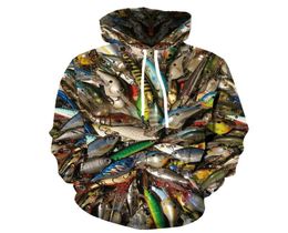 2019 3d Fish Hoodie Men Funny Sweatshirt Tropical Fishinger Tuna Prints Sweatshirt Carp Hoodies Anime Long Hip Hop Mens Clothing Y2761064
