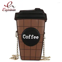 Bag Fun Coffee Cup Shape Chain Shoulder Women Purses And Handbags Fashion Small Crossbody Girls Casual Clutch Pu Leather