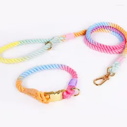 Dog Collars Leash Sustainable Rope Colour Collar Metal Buckle Set