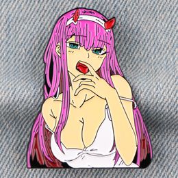 Sexy girl enamel pin childhood game movie film quotes brooch badge Cute Anime Movies Games Hard Enamel Pins