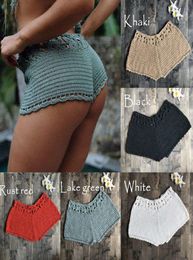 Women Crochet Swim Knit Hollow Out Bottoms Bikini Cover Up Shorts Beach Fishnet Pants Summer Swimsuit Swimwear4973650