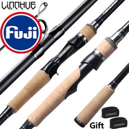 LINNHUE Fishing Rod TS Fuji Guide Lure 16827m 23 Section Carbon Fiber Light Spinning Baitcasting Gift Cover 240515