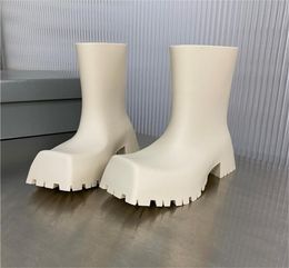 Women Rain Boots Quality branded Trooper 22ss Rubber Waterproof Shoes Nonslip Wear Resisting high Boot shoes black grey beige blu3484637