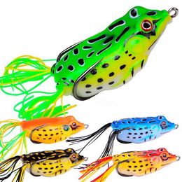 Baits Lures 1Pcs 5G 8.5G 13G 17.5G frog bait hose bait plastic fishing bait with hook Topwater ray frog artificial 3D eyesQ240517