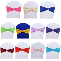 50PCS Wedding Chair Knot Ribbon Decoration Sashes For Banquet Country Cover Straps Back Flower Elastic Bow Events Organza 240513