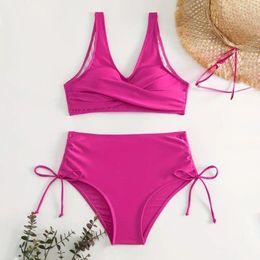 Women's Swimwear Women Swimsuit Trendy Summer Stylish Bikini Sets With Tummy Control High Waist Design For