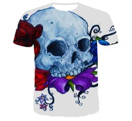 Colour Color Skull Skeleton Tumblr Fashion T Shirt Men Women Unisex Cotton For ManT shirt printing mens tee shirts Ypf3073644747