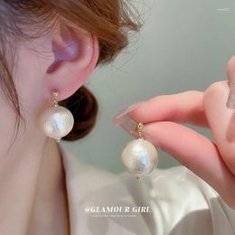 Stud Earrings Cotton Candy Pearl Earring Korea Temperament Joker Contracted Female Personality