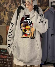 Janpanese Anime One Piece Hoodie Men Manga Hip Hop Long Sleeve Sweatshirts Streetwear Clothes Y11202816822