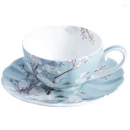 Cups Saucers British Style Coffee Cup Set Bone China Luxury Gift Creativity Tea And Beautiful Ceramic