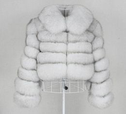 OFTBUY 2020 Luxury Real Fur Coat Winter Jacket Women Natural Fox Fur Outerwear Thick Warm Turndown Collar Zipper Streetwear6381436