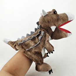Animal plush doll soft filling toy Dinosaur Triceratops Rex Kawaii childrens hand-painted puppet 240517