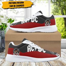 Casual Shoes Fashion AC Rock Band Print Women Soft Cosy Gym Sneaker Wear-resistant Outdoor Lightweight Breathable Walking